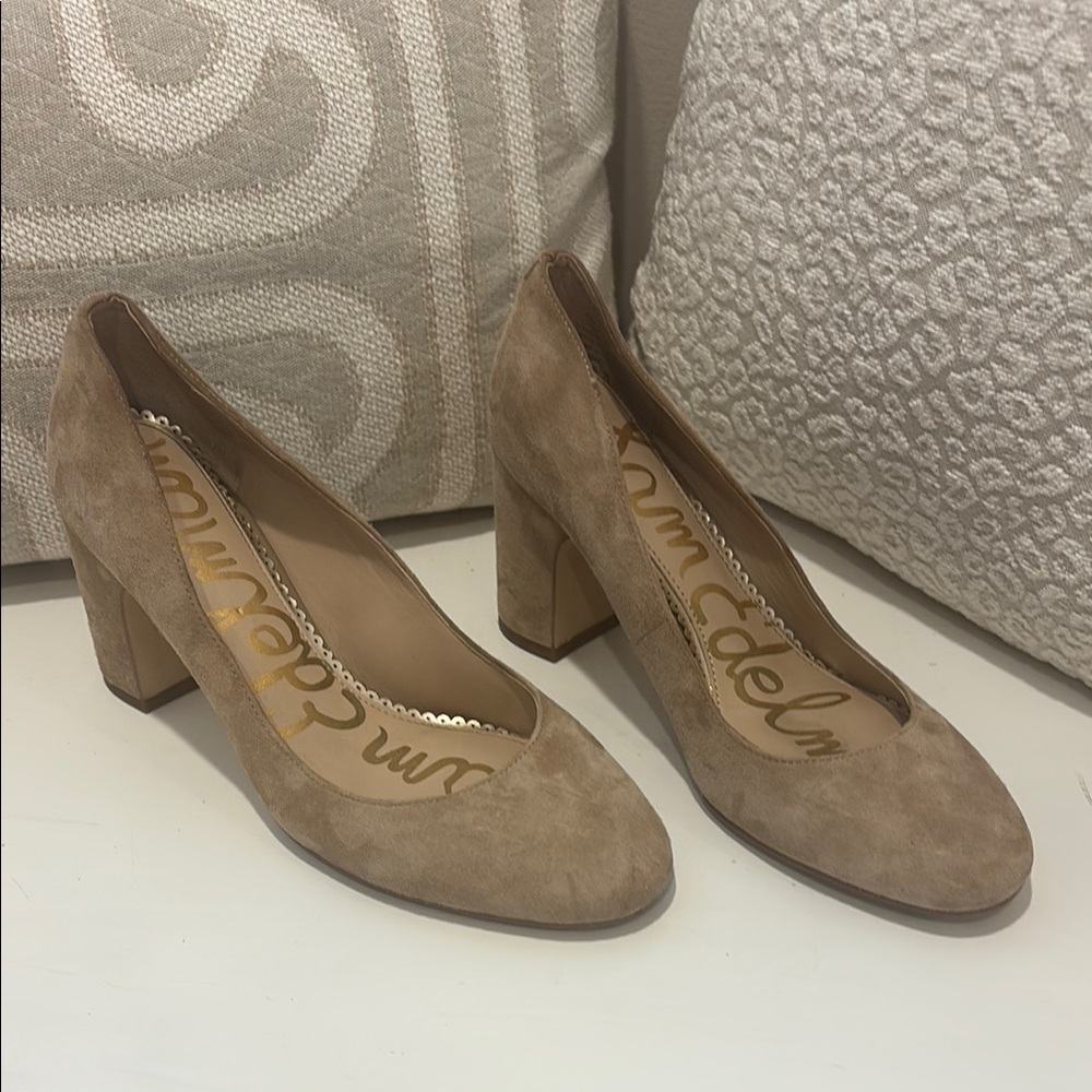 Sam Edelman Suede Nude Pumps